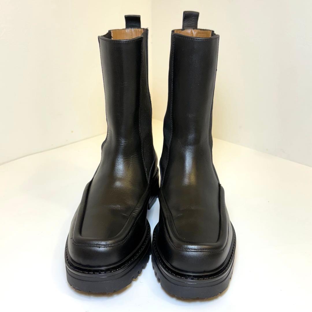 (美品)コルソローマノーヴェ 厚底 サイドゴアブーツ スクエアトゥ 23cm