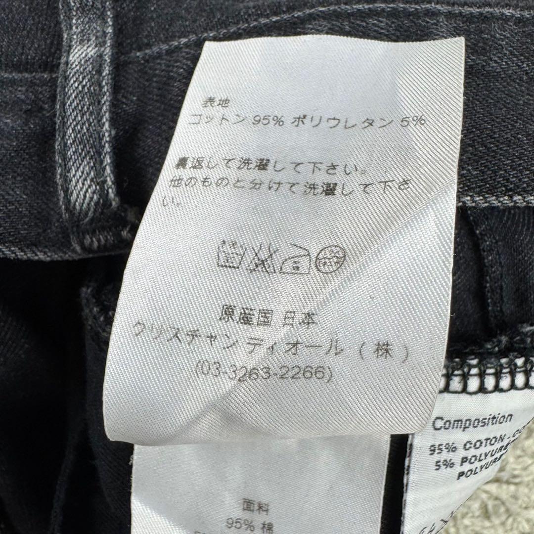 ディオールオム 10aw クリス期 ブラックデニムパンツ サイドライン 26