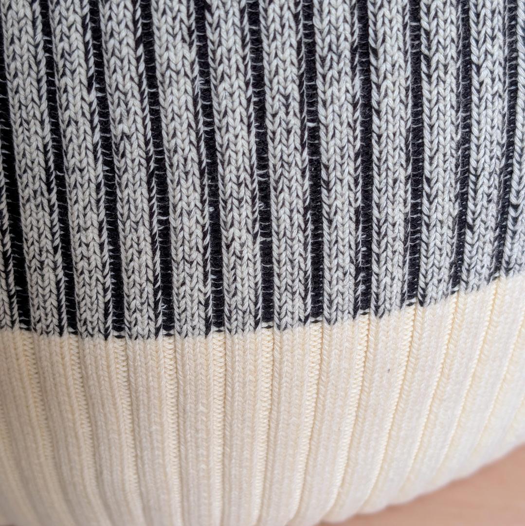 IDEE mini puuf 本体+カバー　ホワイト×ブラック ミックス