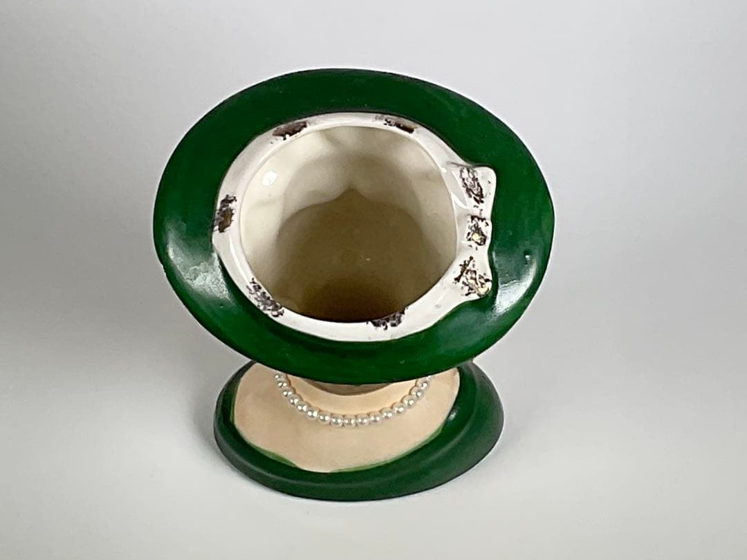 60sヴィンテージ レディヘッドベース　陶器　花瓶　LEE WARDS　日本製