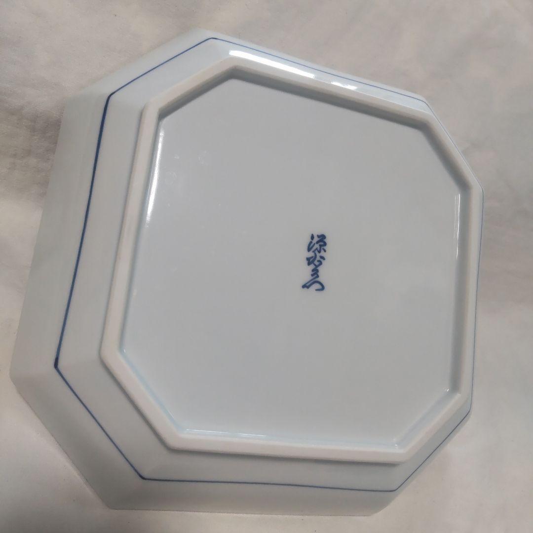 有田焼 源右衛門 八角皿 赤絵梅鳥 八角 廃盤 貴重
