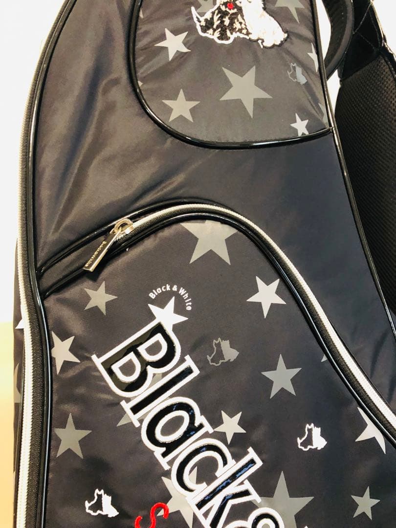 【送料込み】美品　廃盤人気　ブラックアンドホワイト　キャディバッグ