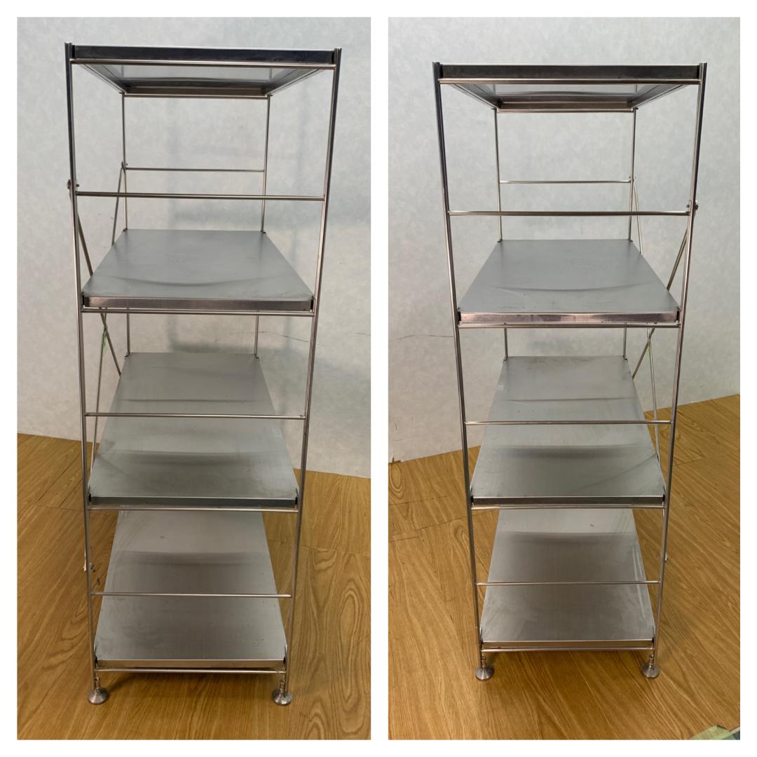 Y☆818 無印良品 ステンレスユニットシェルフ ステンレス棚セット ワイド 中