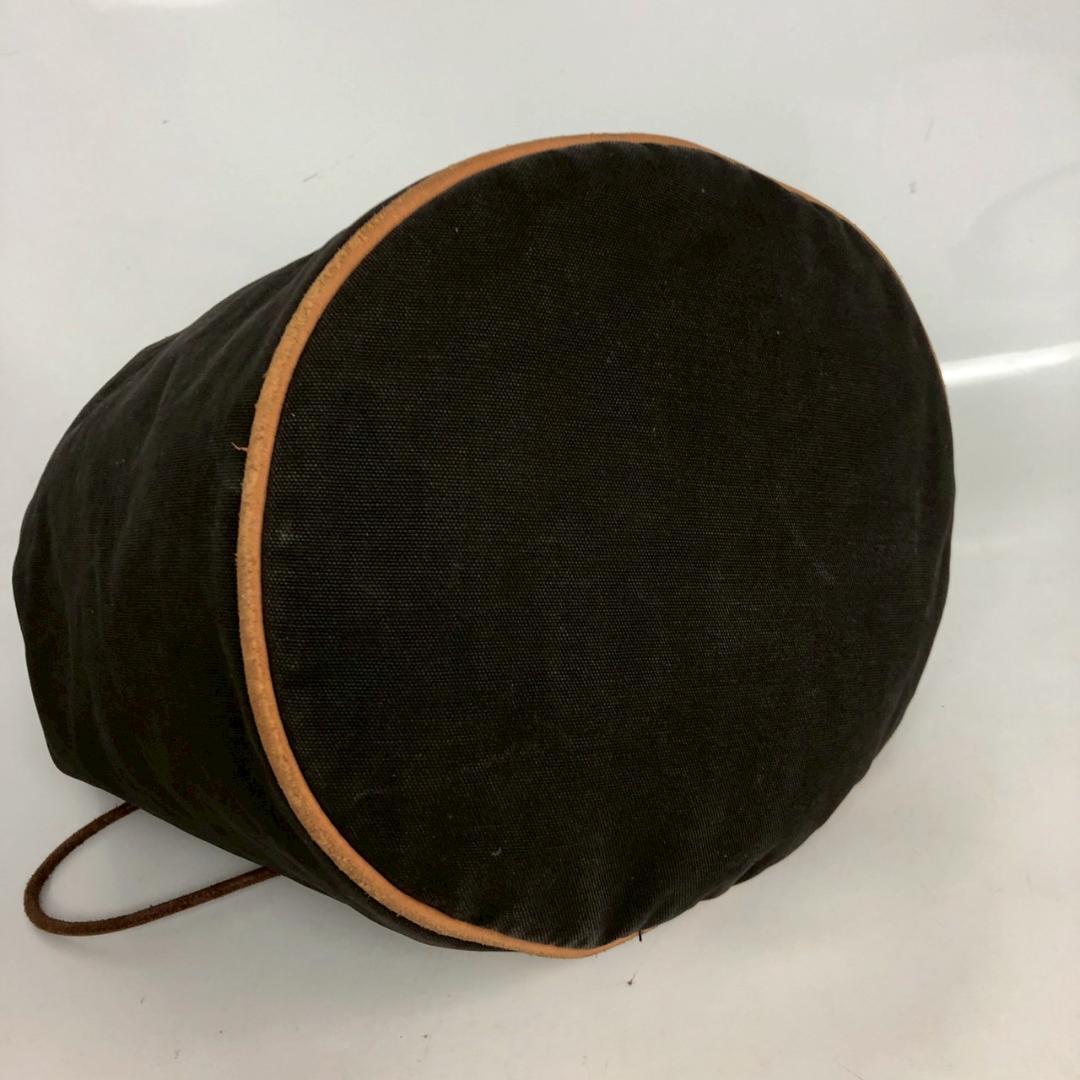 HERMES エルメス ポロションミミル 巾着 ショルダーバッグ ブラウン