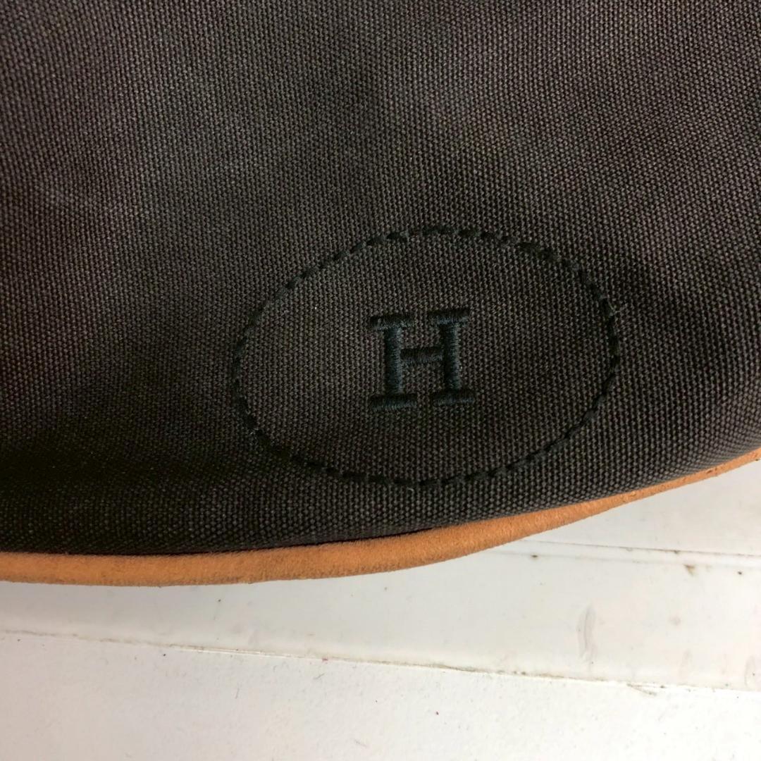 HERMES エルメス ポロションミミル 巾着 ショルダーバッグ ブラウン