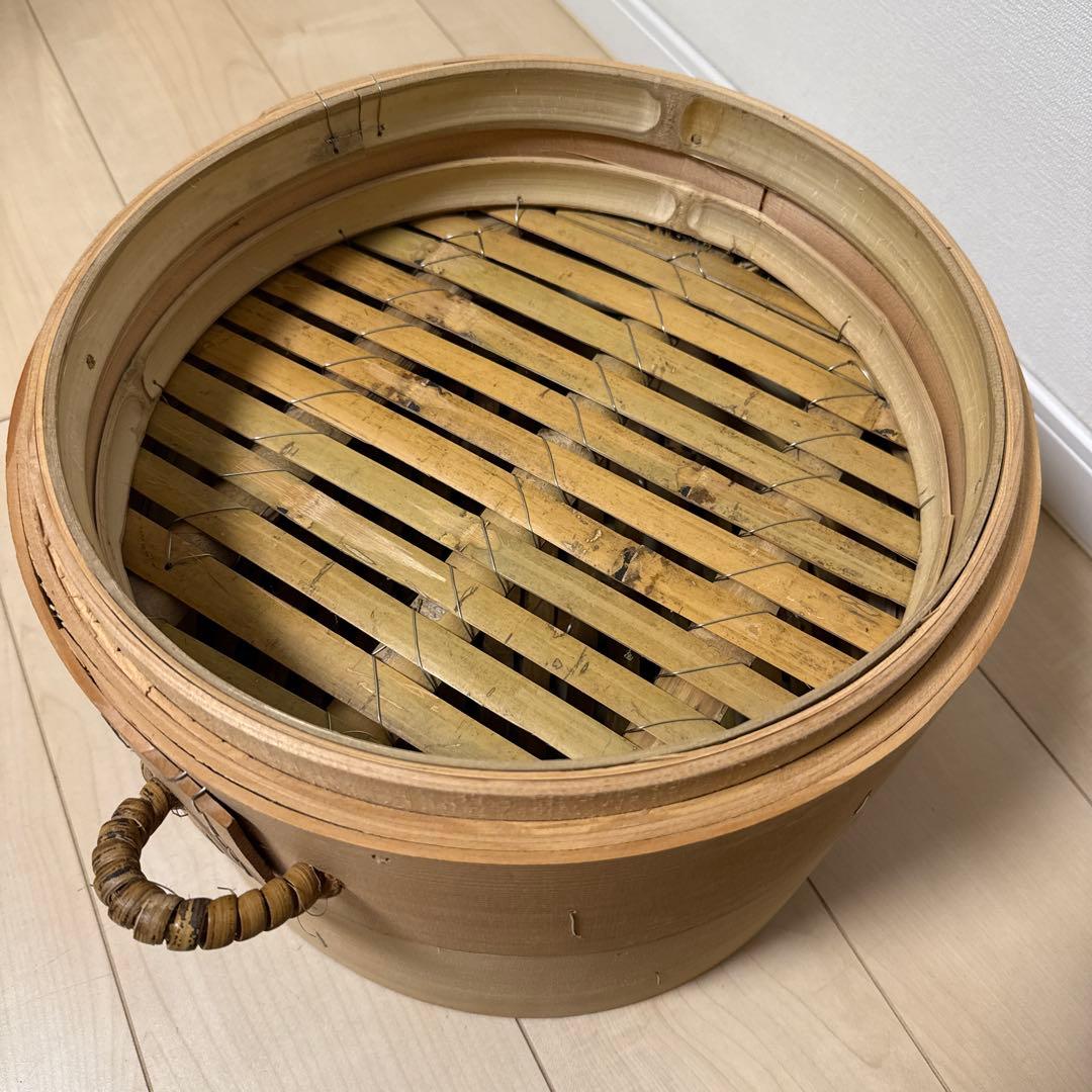 台湾国宝職人手作り　竹製 大型　蒸し器