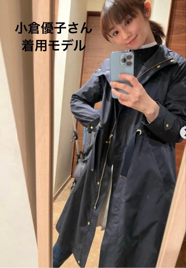 新品ANAYI ブライトツイルライナー付モッズコート　ネイビー 36サイズ