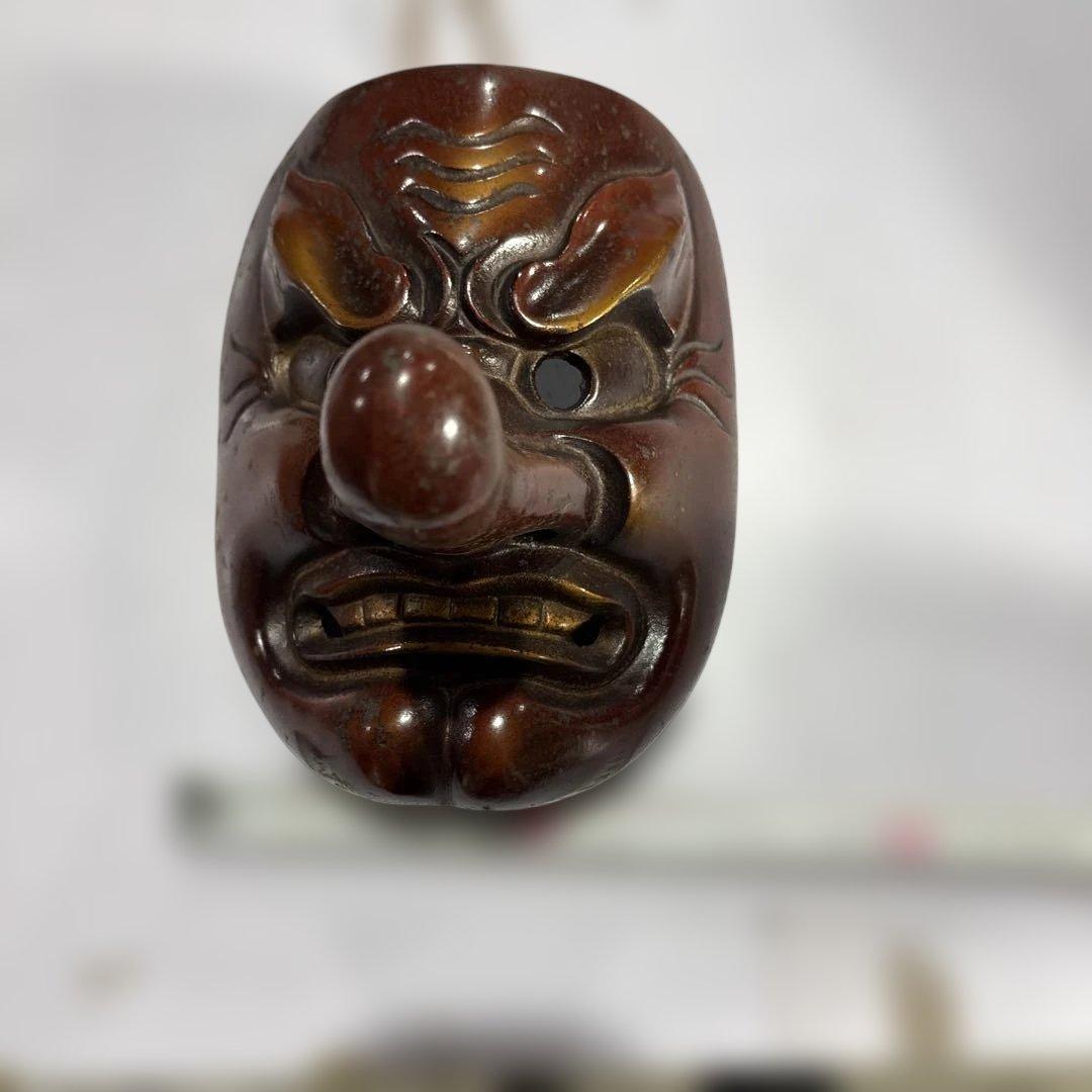 天狗 お面 鉄製 天狗面 縁起物 魔除 てんぐ