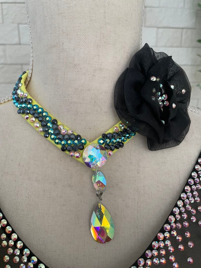 社交ダンス　スタンダードドレス⭐️イエロー＆ブラック