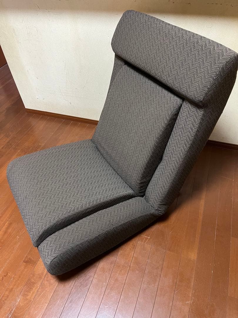 【ロッキングチェア】ブリヂストン　ロッキングソファ　オットマン付き　ブラウン色