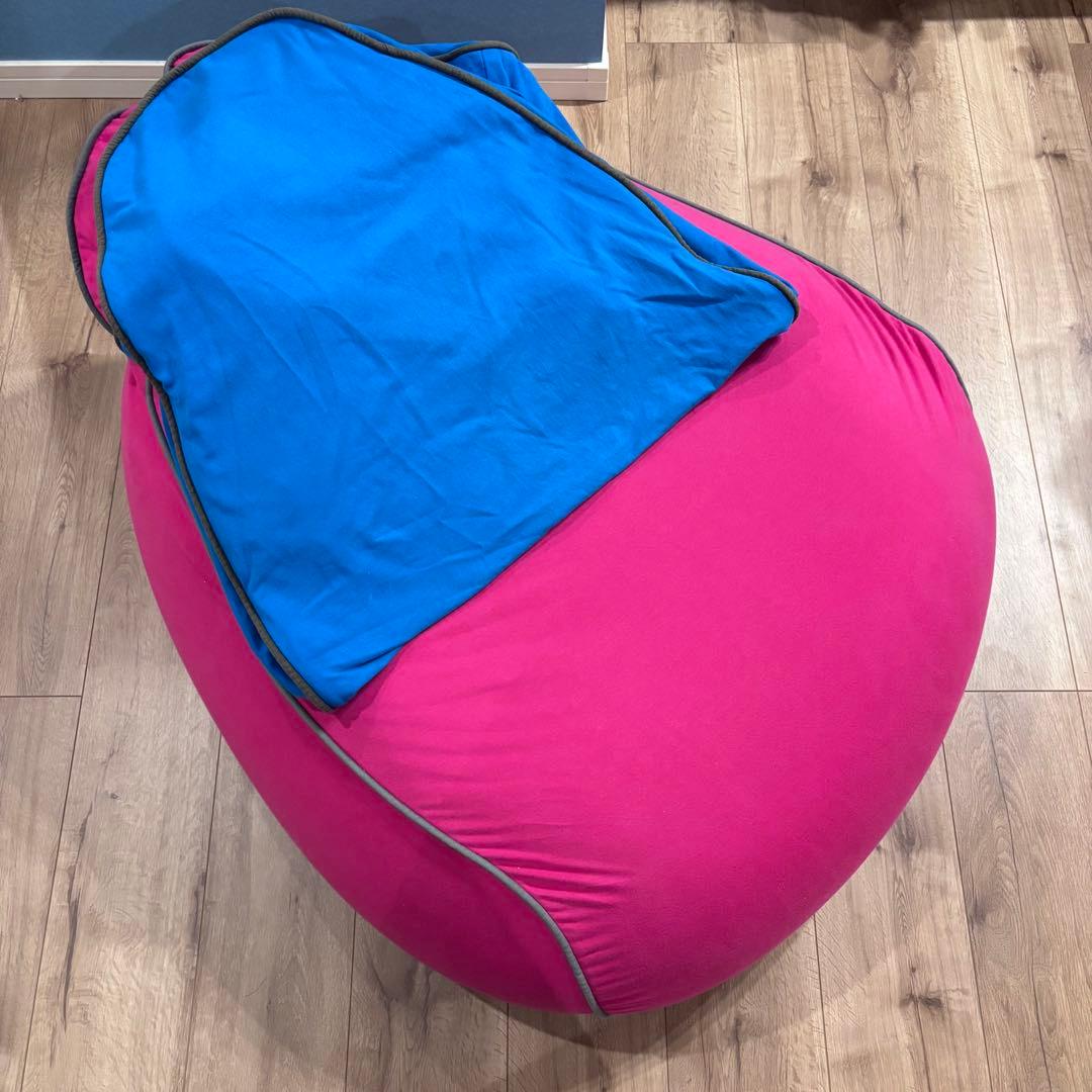 【yogibo】ラウンジャー　ピンク&アクアブルー