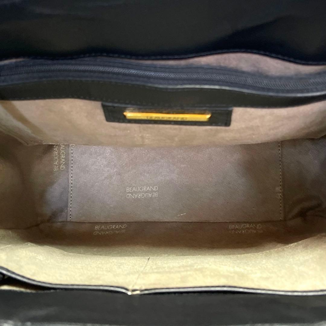 専用品BEAUGRAND クロコダイル JRA認定 ブラック トートバッグ