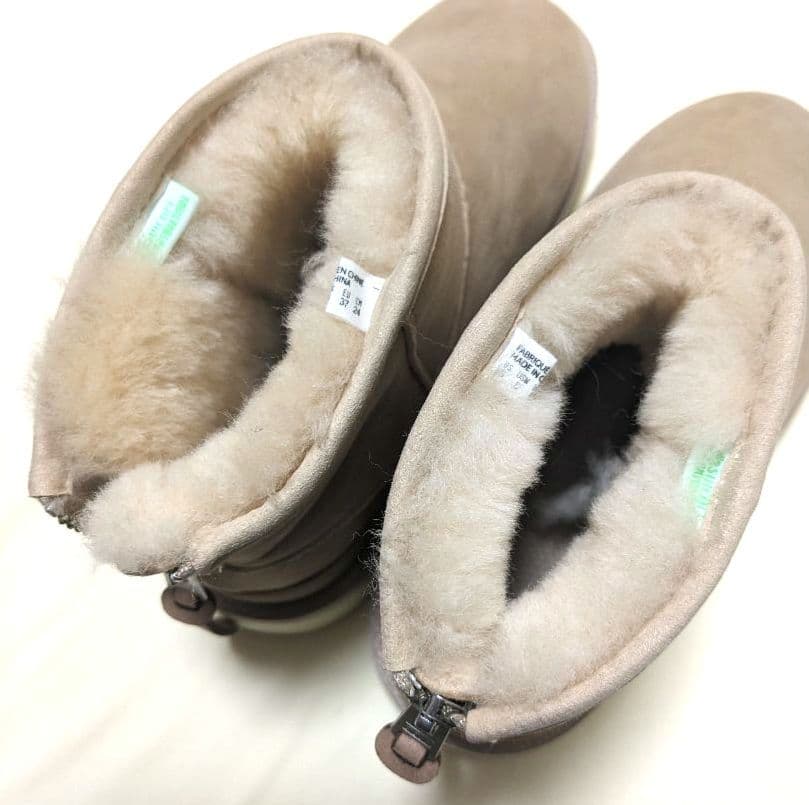 スイコック　ムートンブーツ　スピックアンドスパン　ブーツ　24　ショート　別注