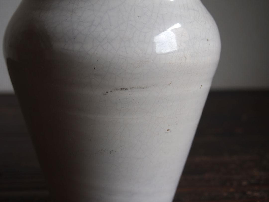 白釉薬 南欧陶器 マニセス 壷 甕かめ 昔の保存容器 スペイン古陶/K356