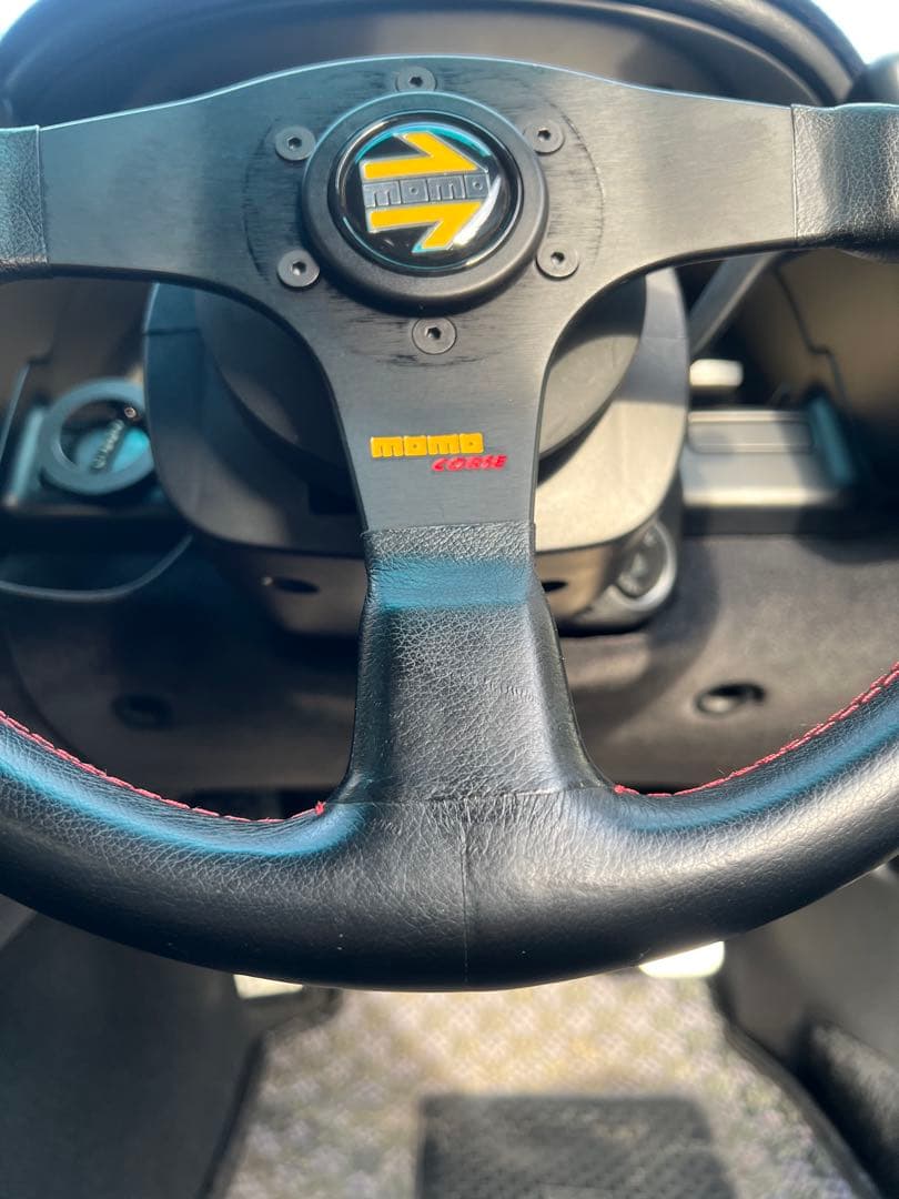 momo corse モモ コルセ 程度良好 モモステ３５パイ 本革ステアリング