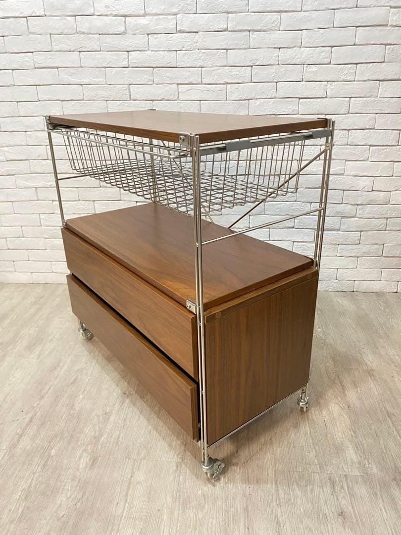 【東京都23区配送無料】無印　スチール　ユニットシェルフ　ウォルナット　棚　収納