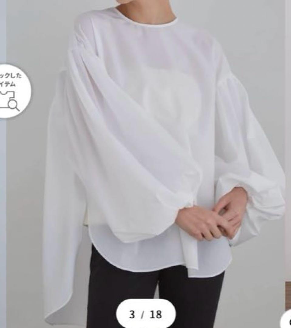 LE PHIL ルフィル 2024SS クールドット ブロード ブラウス 白 F