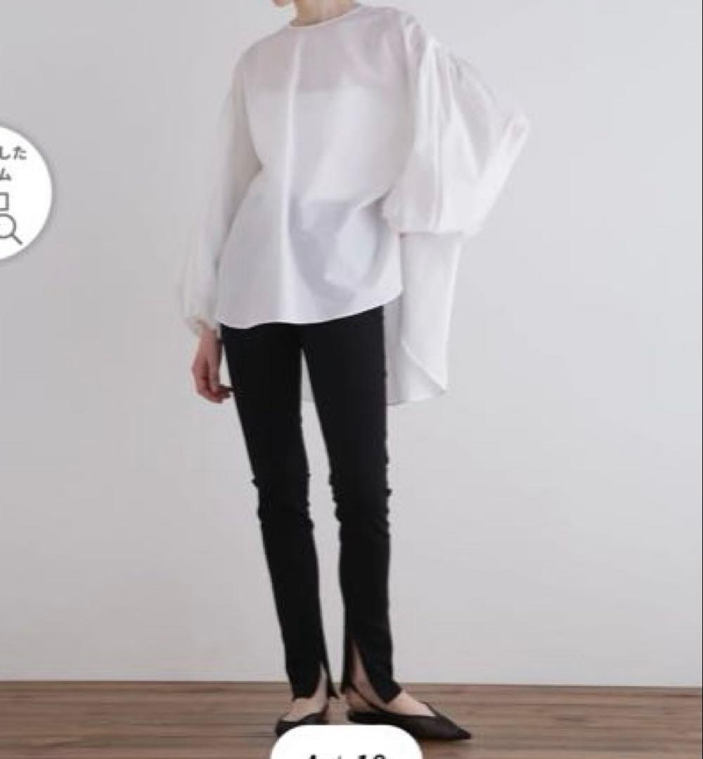 LE PHIL ルフィル 2024SS クールドット ブロード ブラウス 白 F