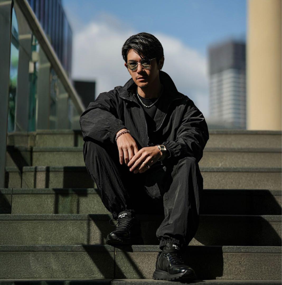 SUAVELE【ナイロンセットアップ】【トラックjk】【トラックpt】black