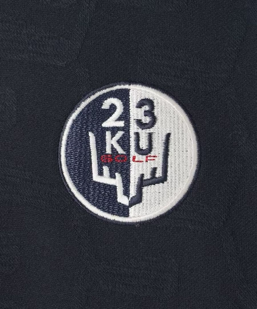 新品 23区【WOMEN】クラブジャガード柄 モックネックシャツ ネイビー M