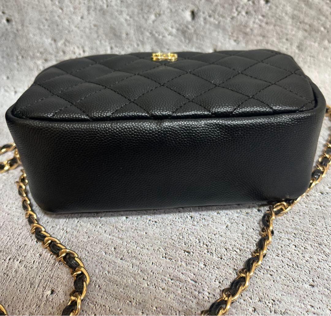 【新品未使用】CHANEL ブラック レザー ショルダーバッグ