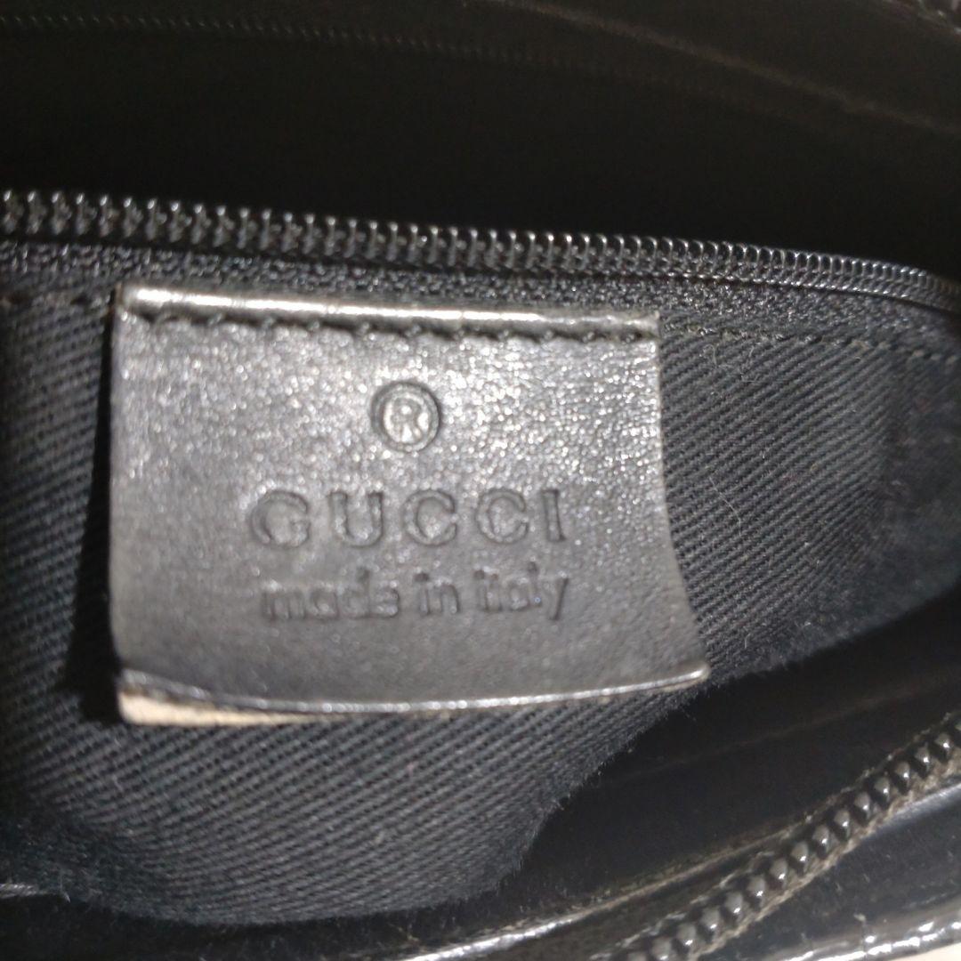 訳あり GUCCI グッチ バンブー ショルダーバッグ ハンドバッグ 黒