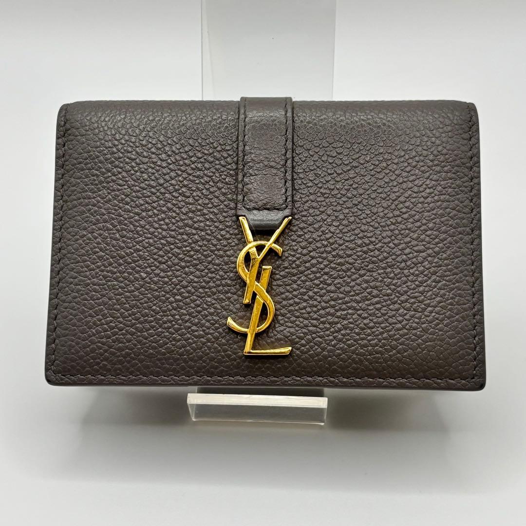 【極美品】サンローラン 名刺入れ カードケース グレー