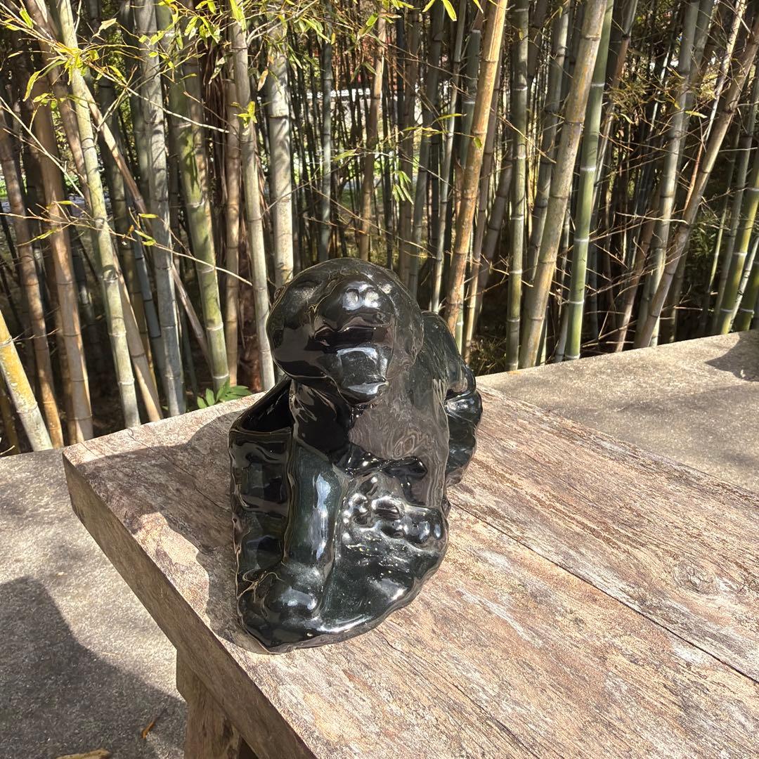 ブラックパンサー 陶器　置物　ミッドセンチュリー　ヴィンテージ　50-60s