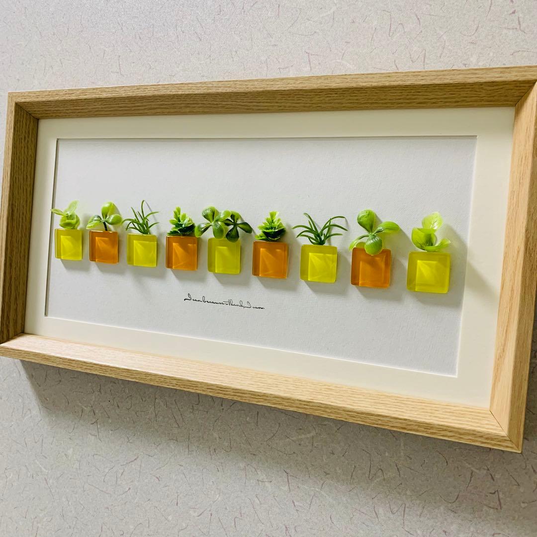 ガラスアート インテリア雑貨 壁掛け 置物 北欧 観葉植物 ウェルカムスペース