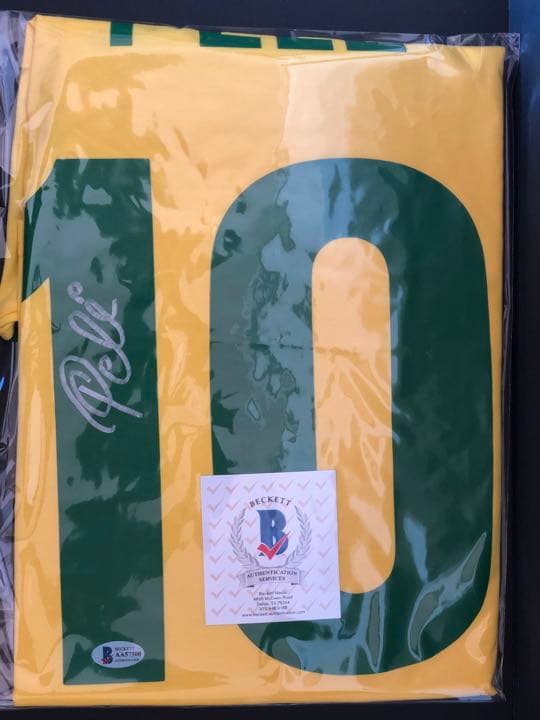 激レア【ペレ直筆サイン入りユニホーム】証明書、プリントフォト付ブラジル代表