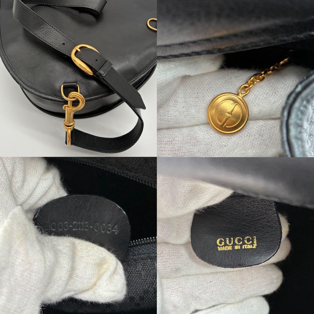 希少 GUCCI オールドグッチ　ホースビット　ボディバッグ　ワンショルダー 黒