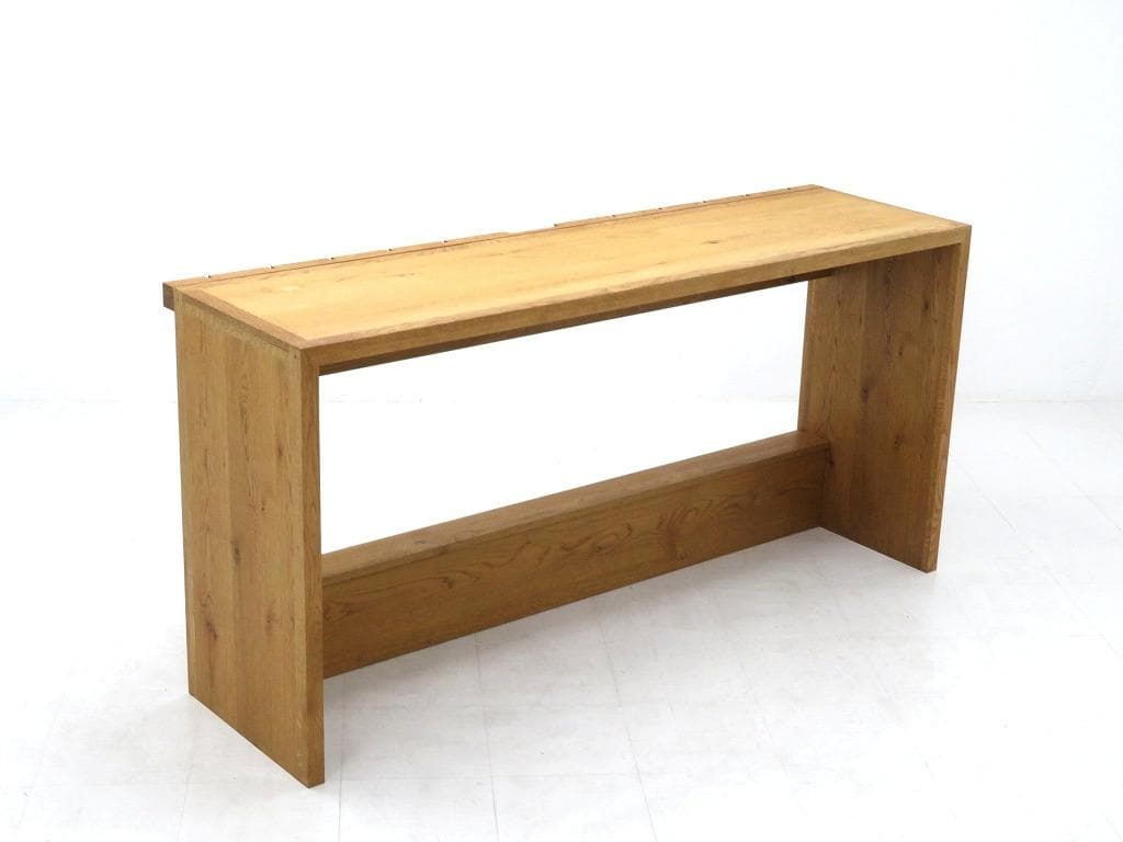 展示品　クラッシュゲート　オーク材　カウンターテーブル　キッチン　カフェ