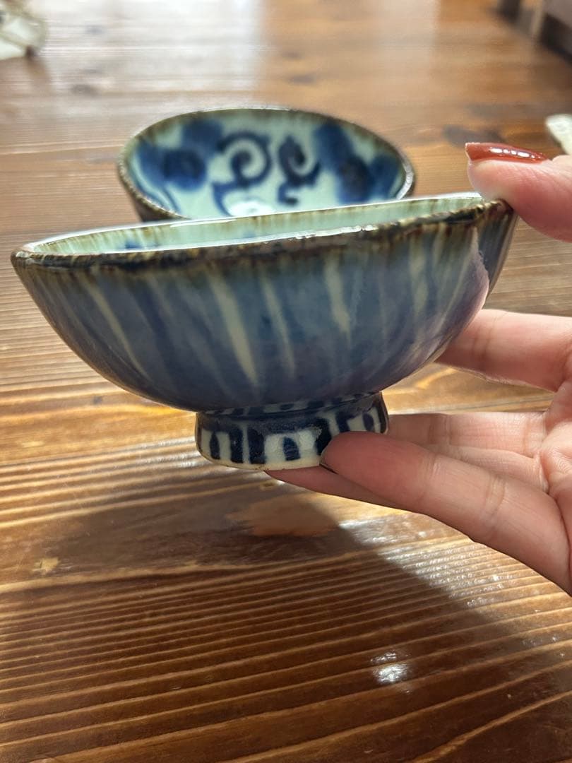 斉山窯の飯碗２つセット