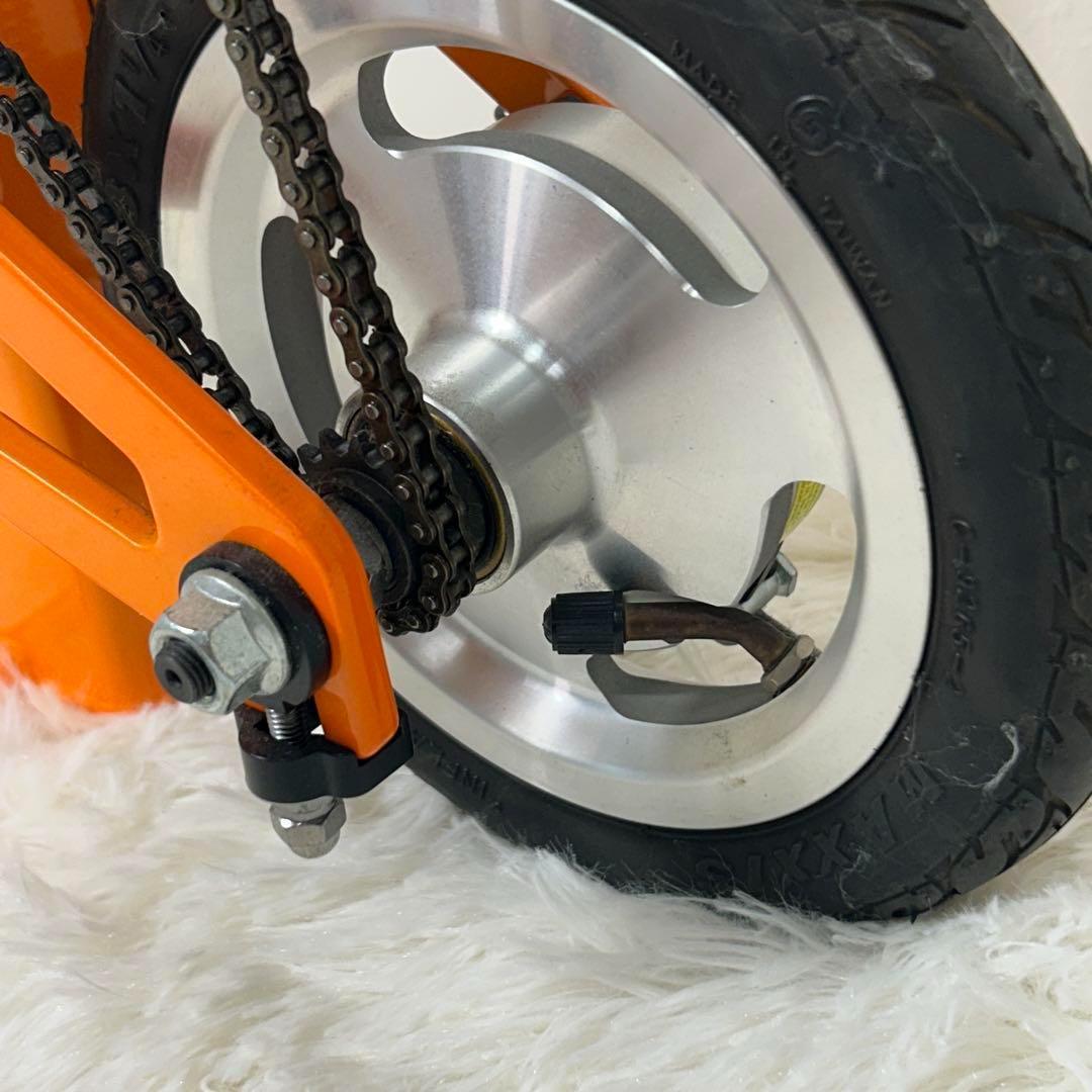 【極美品】CARRY ME　人気のオレンジ　8インチ　折り畳み自転車