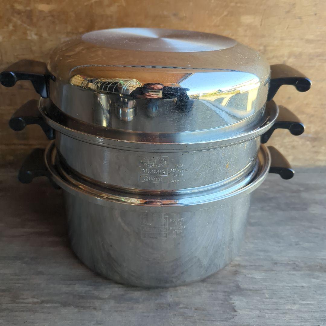アムウェイ 2段蒸し器セット ケトル やかん IH対応