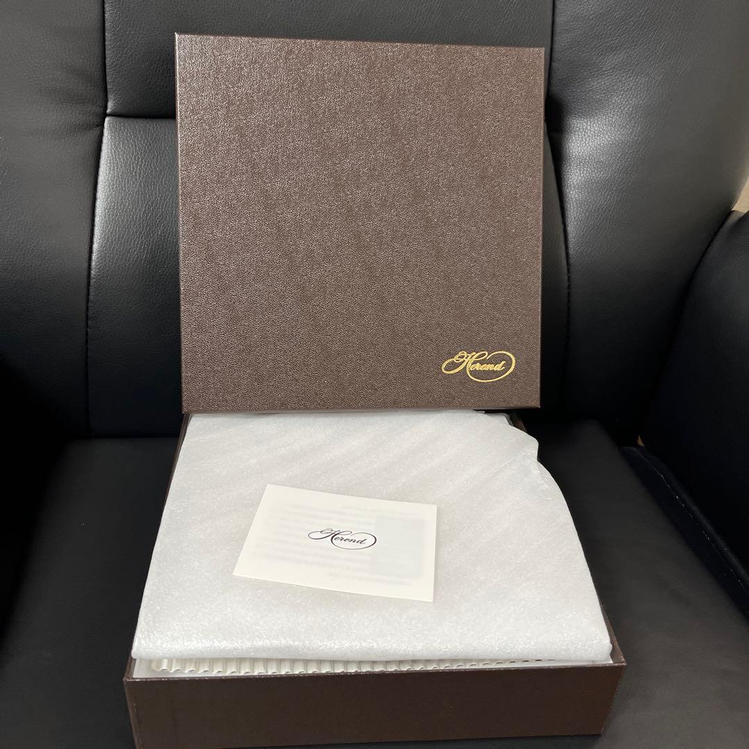 売り切り価格［新品］Herendシルクリボン(ピンク) デザートプレートセット