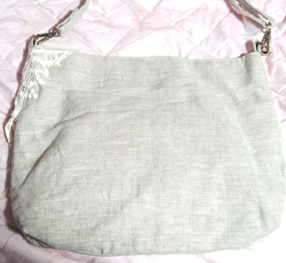 新品未使用 ハンドメイド作家様作 アンティークレース フリル ショルダーバッグ