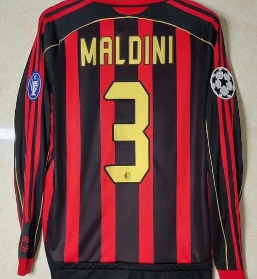 2006/07 ACミラン ホーム マルディーニ 3番 長袖ユニフォーム