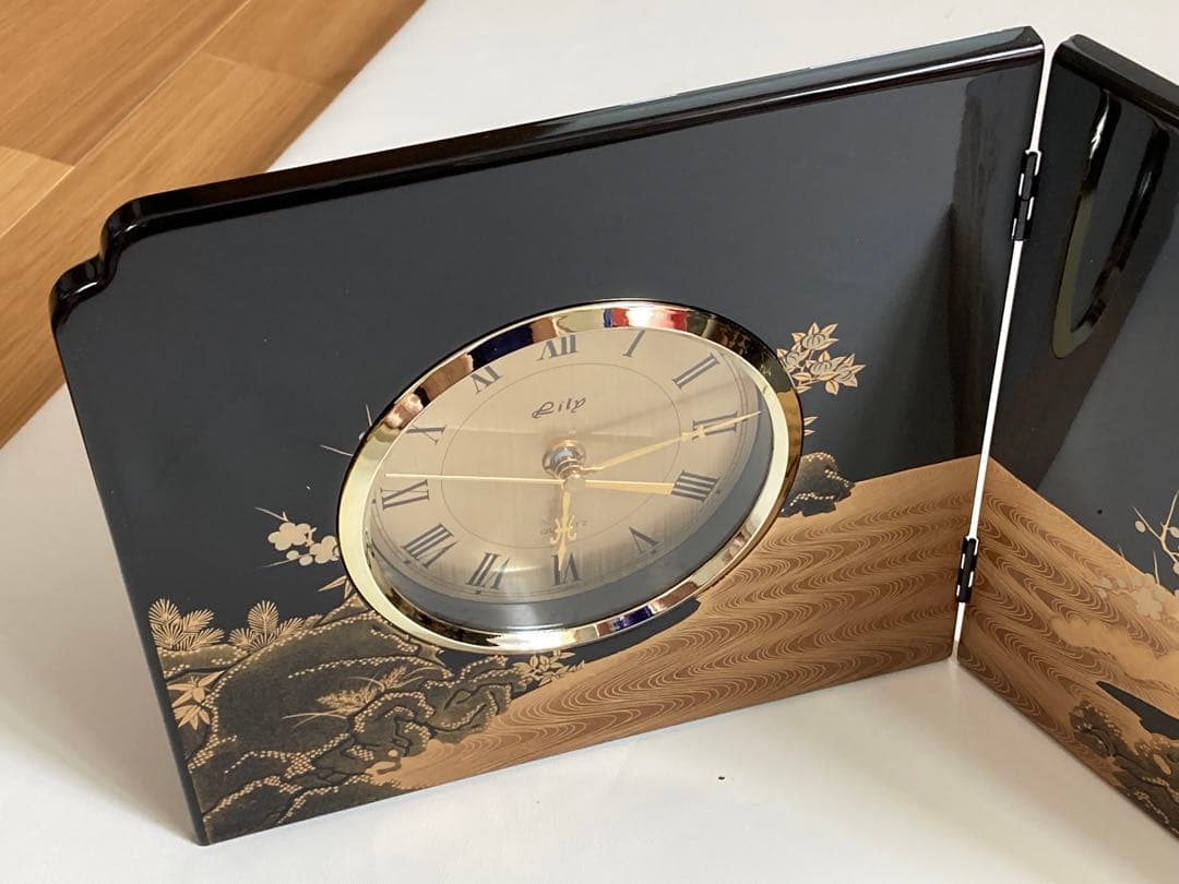 屏風時計　置き時計　初音　新品