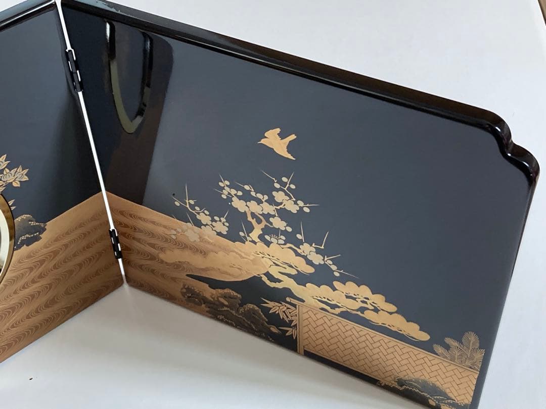 屏風時計　置き時計　初音　新品