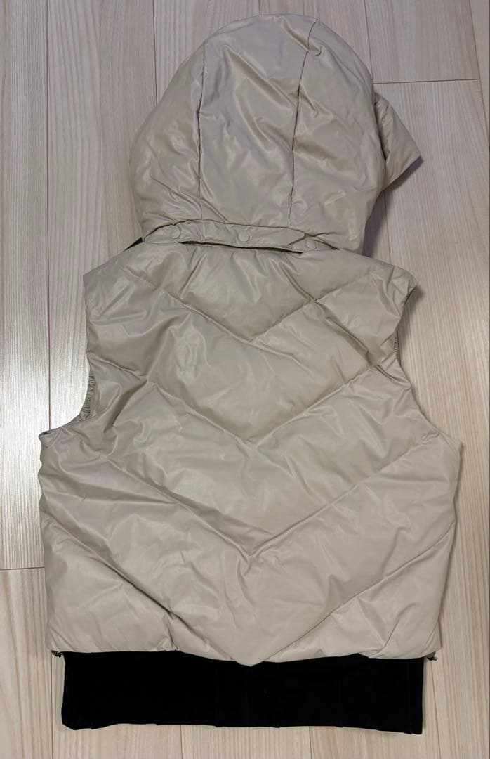 ANEW ゴルフ ベージュ フード付きダウンベスト 新品