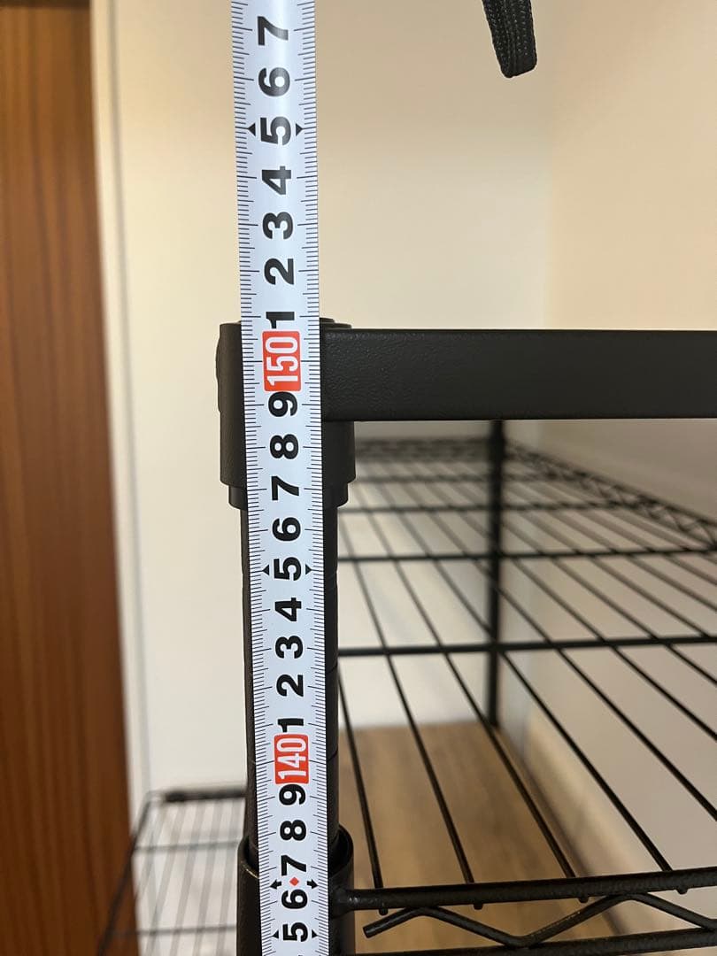 スチールラック 黒 Luminous NOIR スライド天板