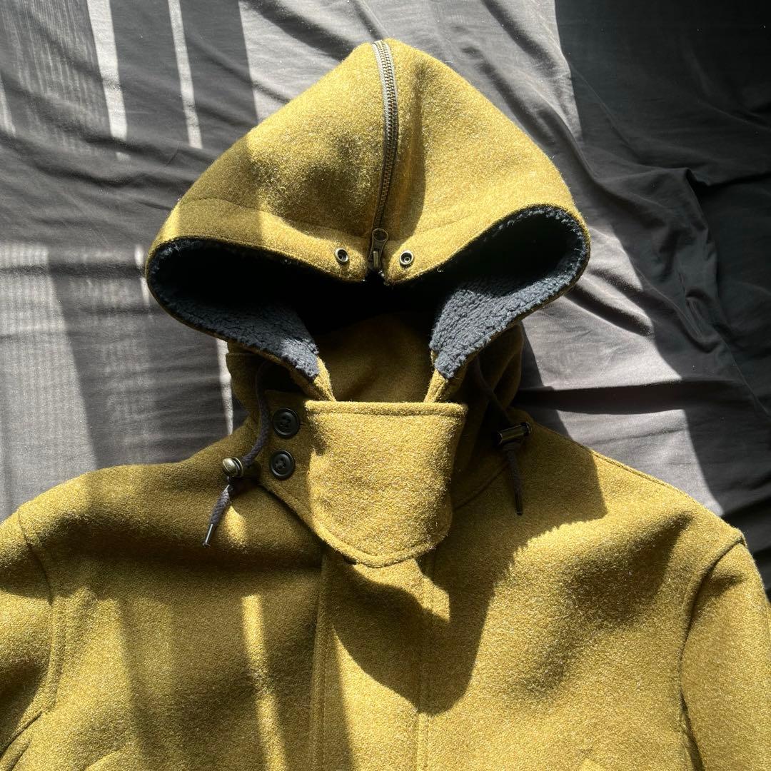 美品 エルエルビーン シグネチャー メルトン ウール モッズコート 筆記体タグ