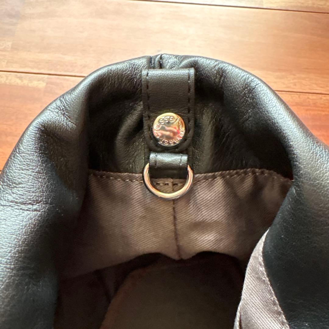 russet レザー巾着4WAYショルダーバッグ