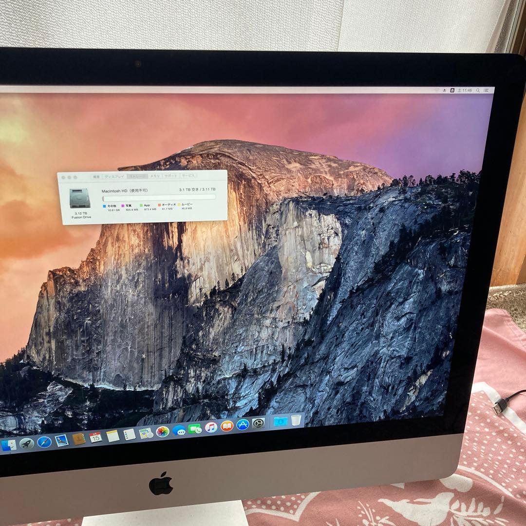 Macデスクトップ iMac27 5K i7 4.0G Late2014 16G HD3.12TB