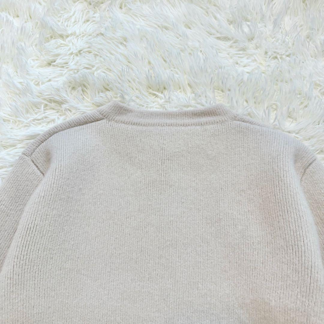 【美品】anuans アニュアンス ラクーンブレンドノーカラーニットジャケット