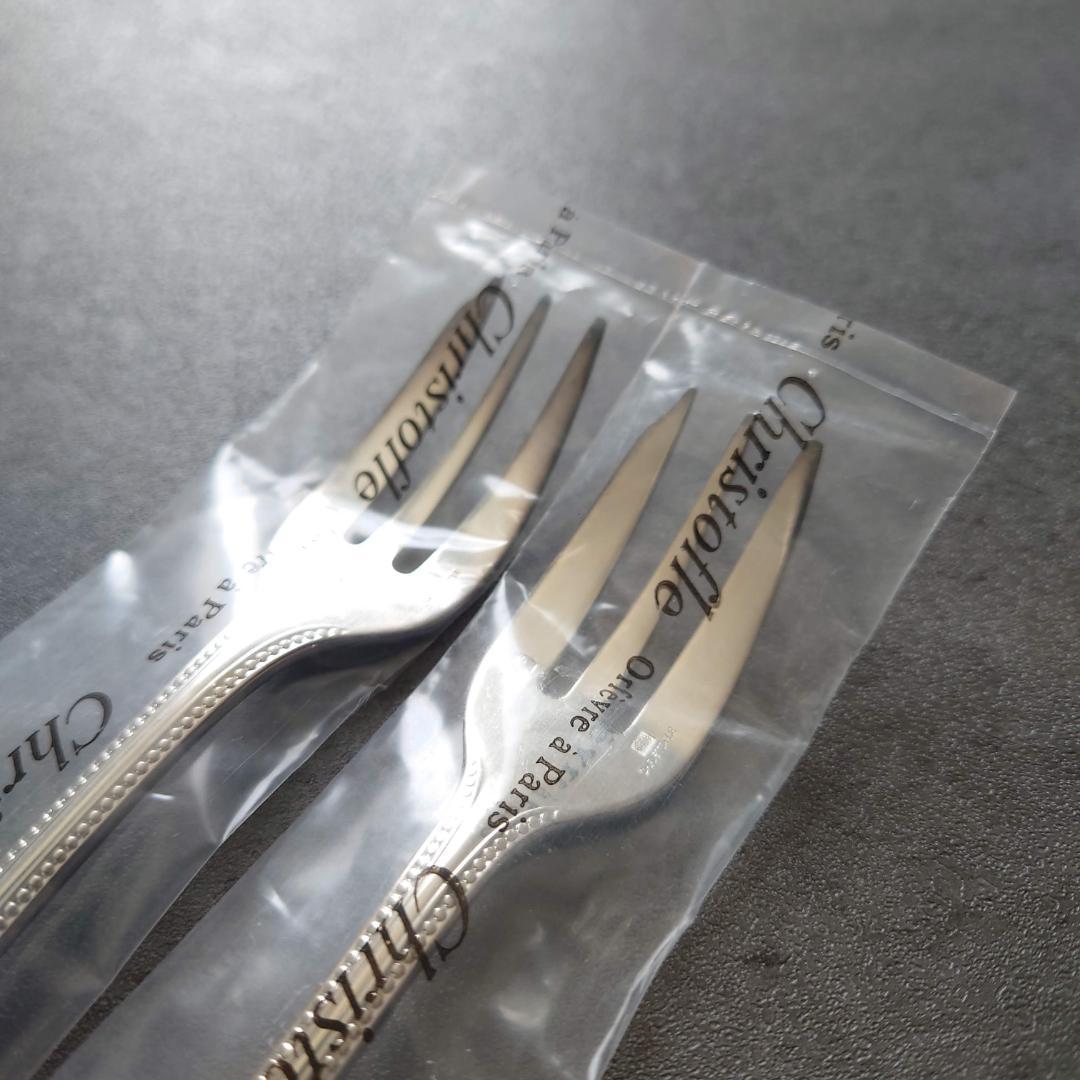 クリストフル パール ケーキフォーク 未開封 2点