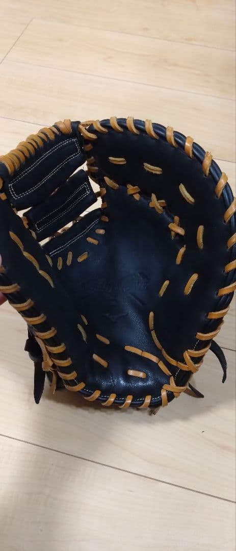 ミズノ 軟式グローブ 黒/茶　ファーストミット