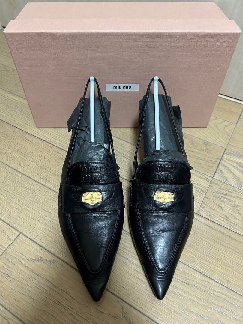 miu miu ミュウミュウ スリングバック パンプス