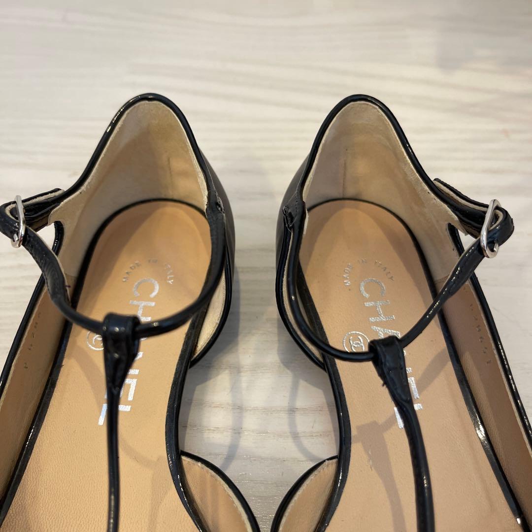 シャネル CHANEL G28651 フラットシューズ　35 1/2C